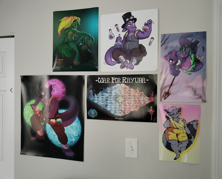 Left to right, top to bottom - art by Villaru, Blinkpen, kf2-art-things, SagiYuki, Abbadon, and Sugarpucks